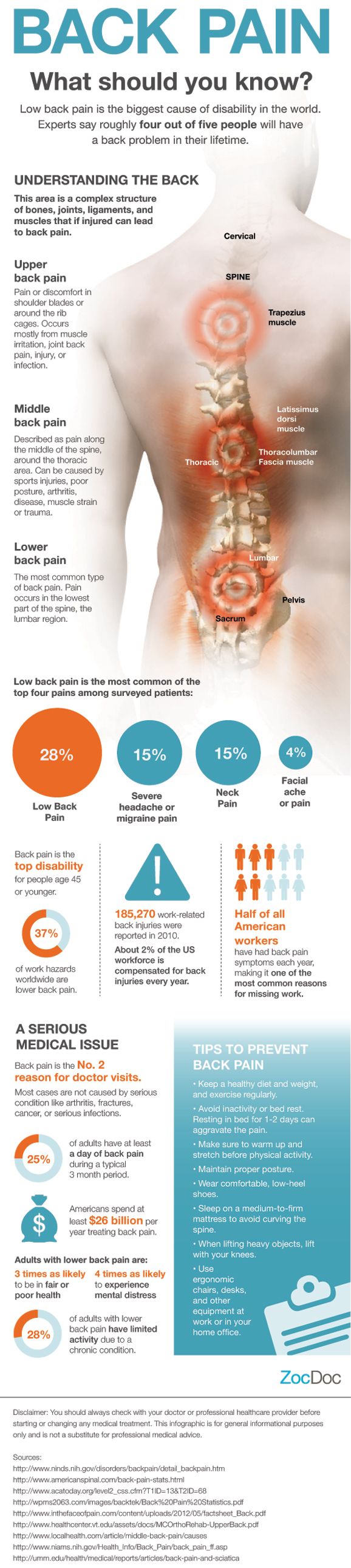 What is chronic back pain a symptom of?